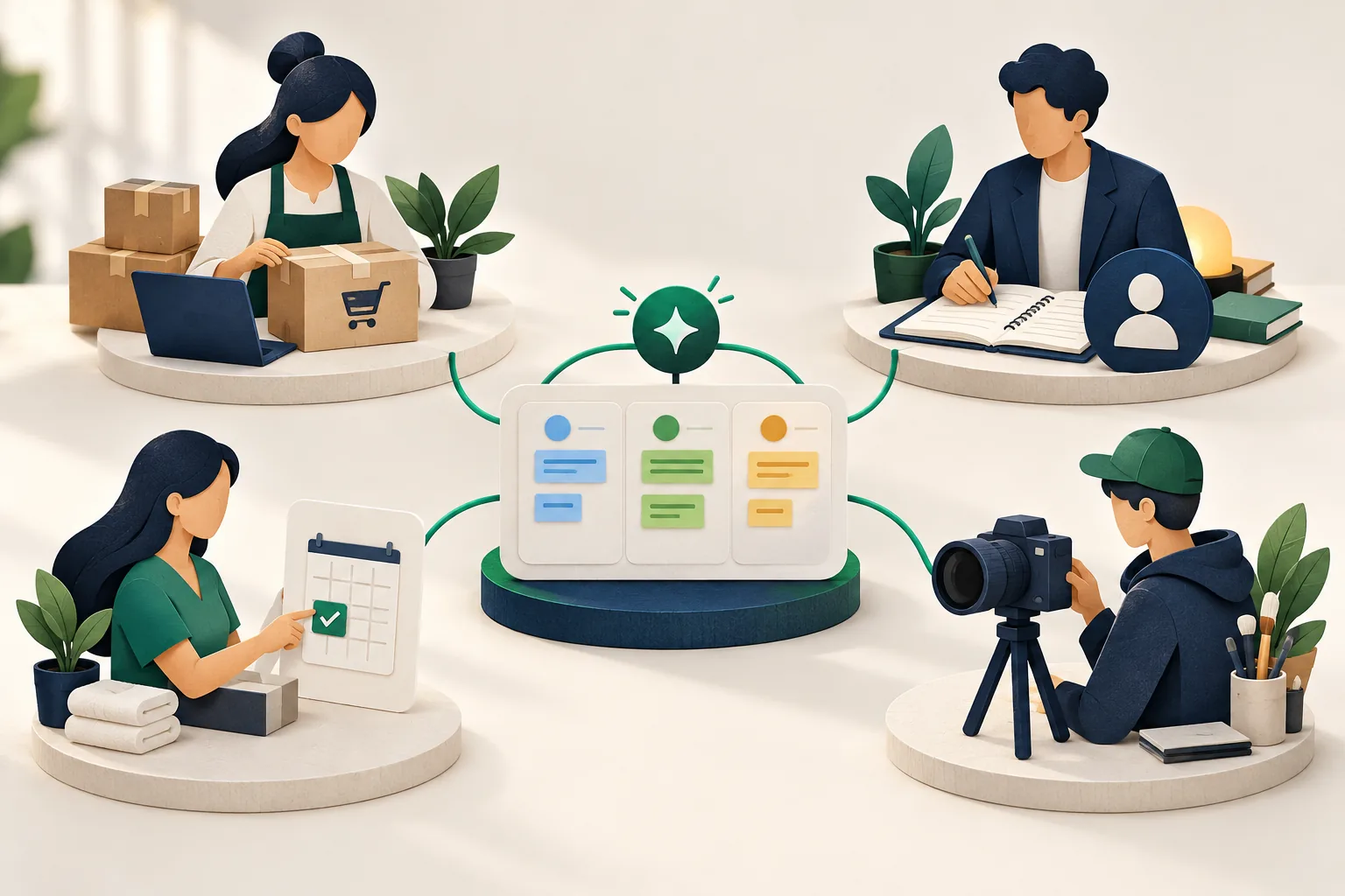 Các mô hình bán hàng online, tư vấn, dịch vụ và sáng tạo nội dung dùng chung quy trình